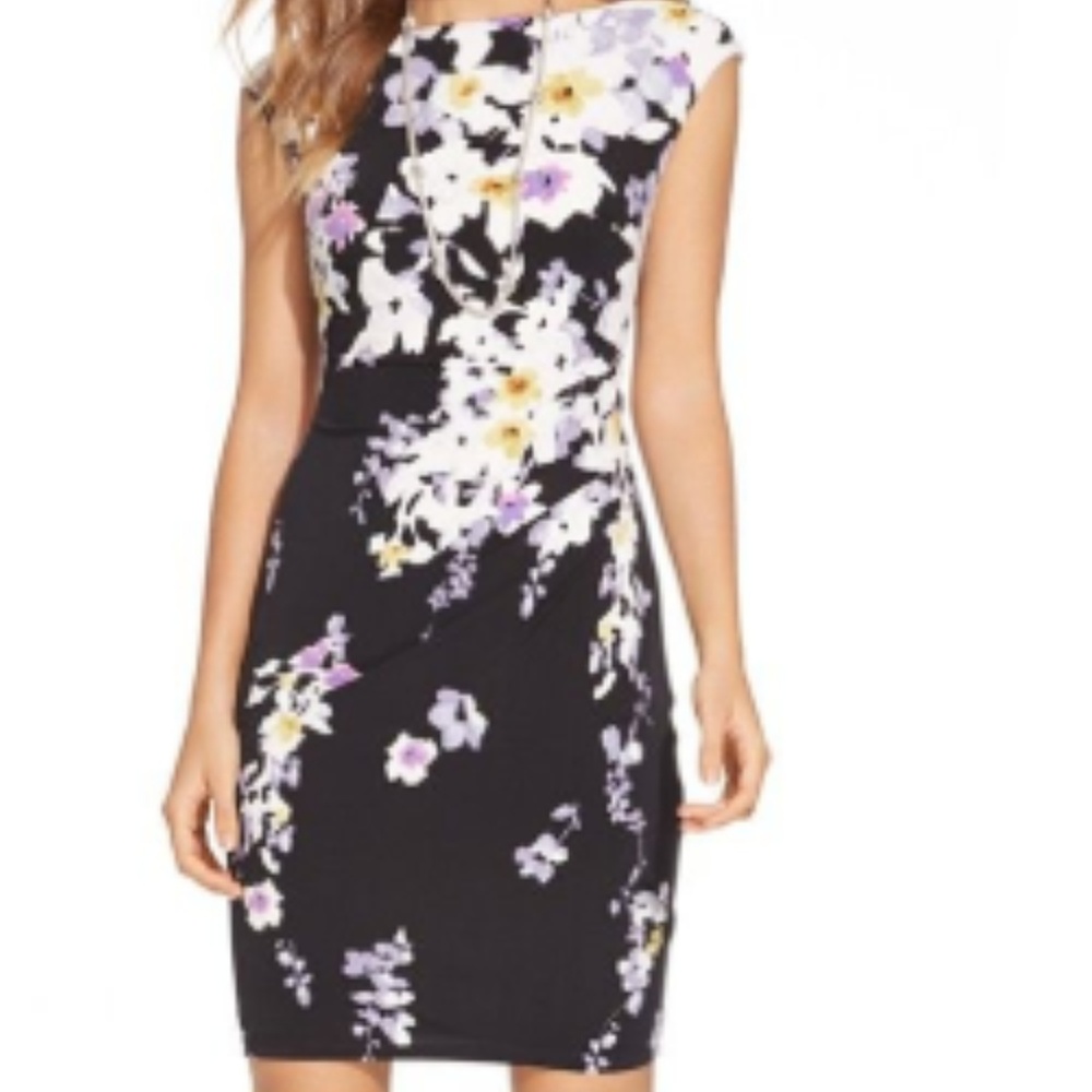 Ralph Lauren Floral Printed Cap Sleeve Dress